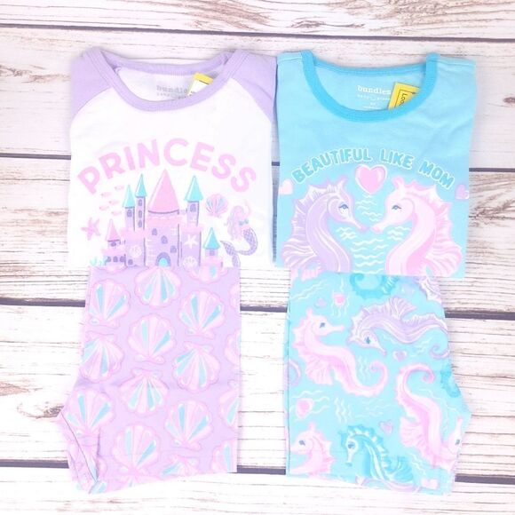 Other - NWT Two Sets of Pajamas Blue Purlpe Mermaid Shoert Sleeve Shorts Size 4T